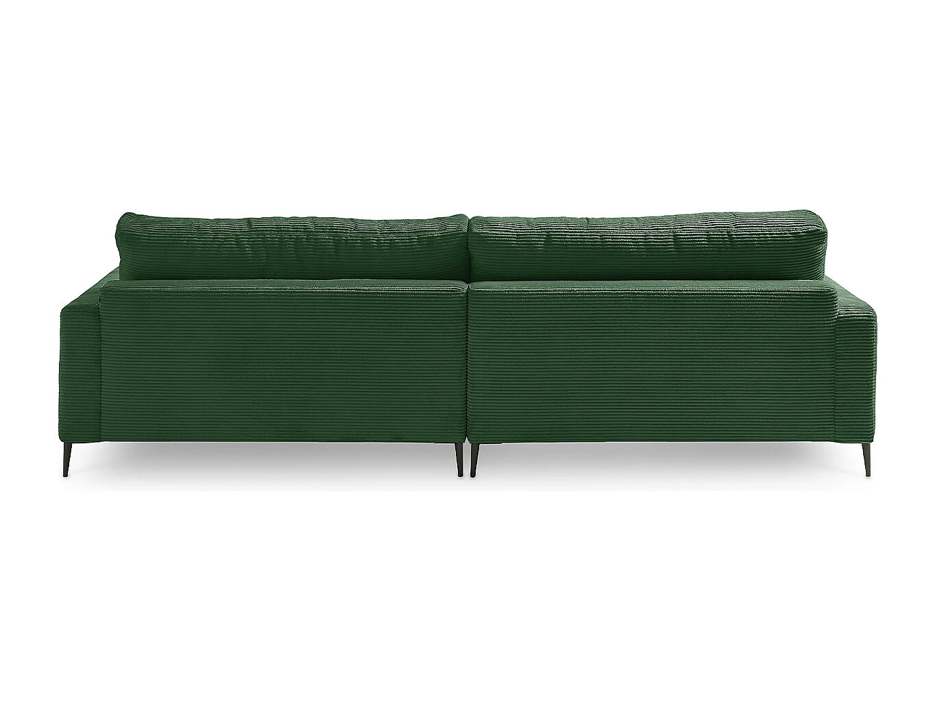 Sofá esquinero - verde esmeralda Pana - CARA