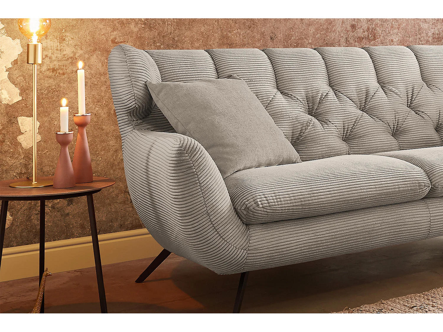Sofa - Grau Cord - CHARME