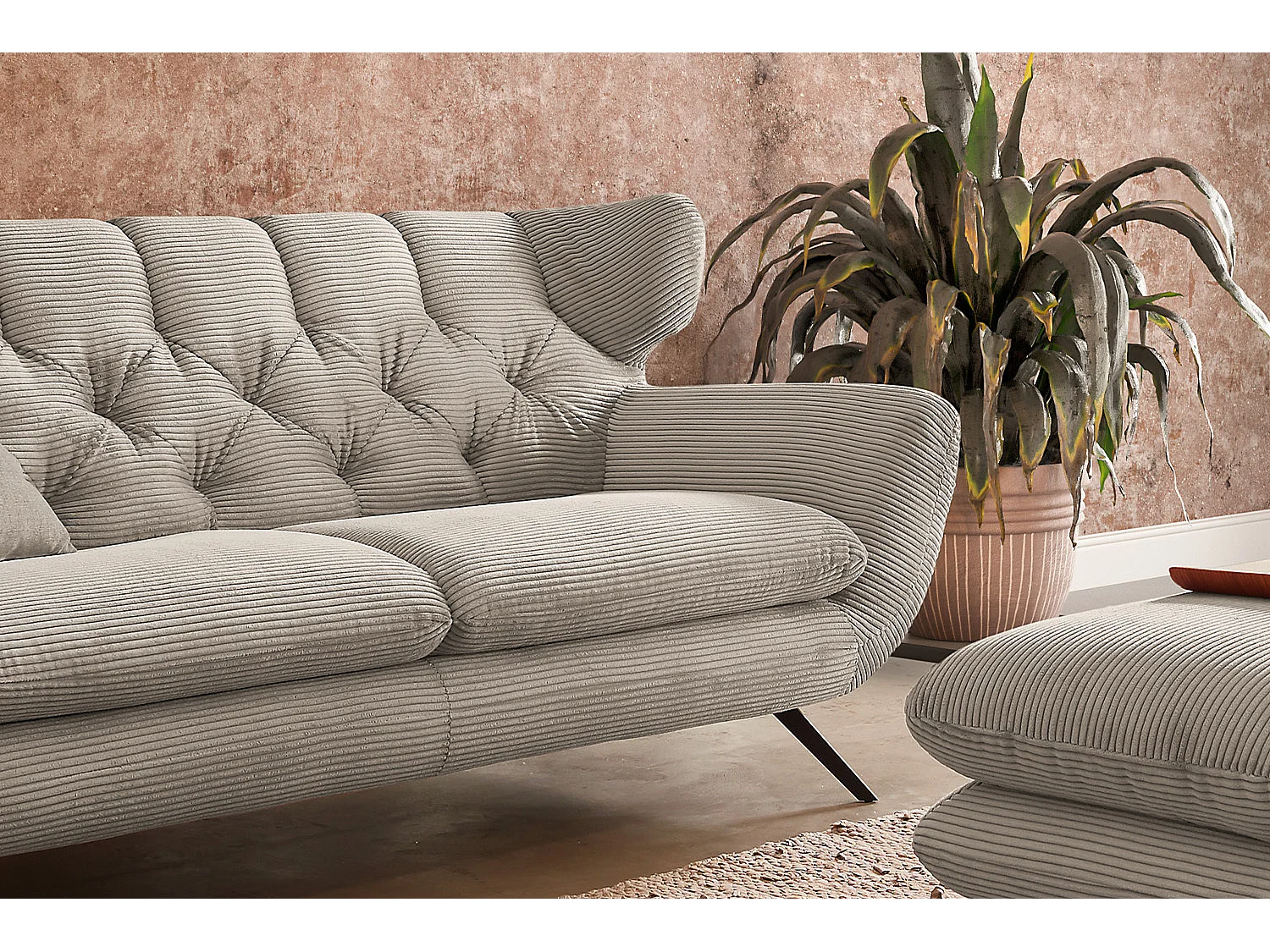 Sofa - Grau Cord - CHARME