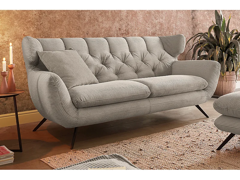 Sofa - Grau Cord - CHARME