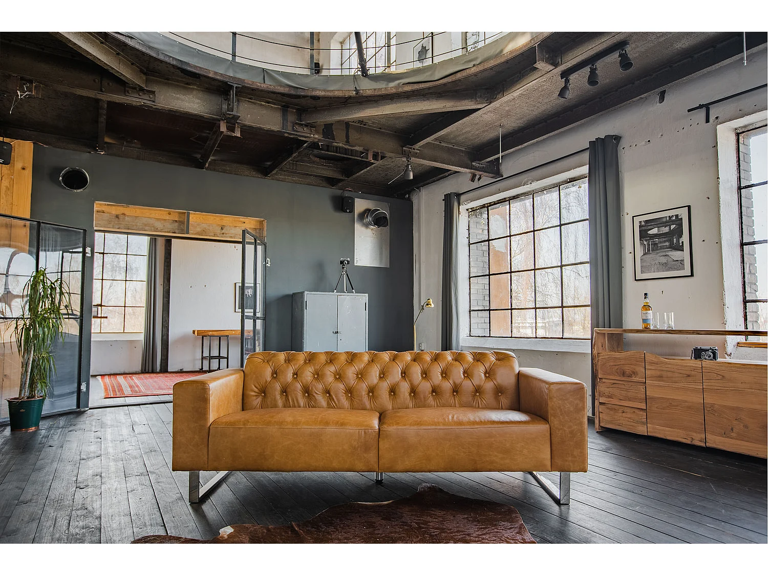 Sofa - Braun Leder - NILO