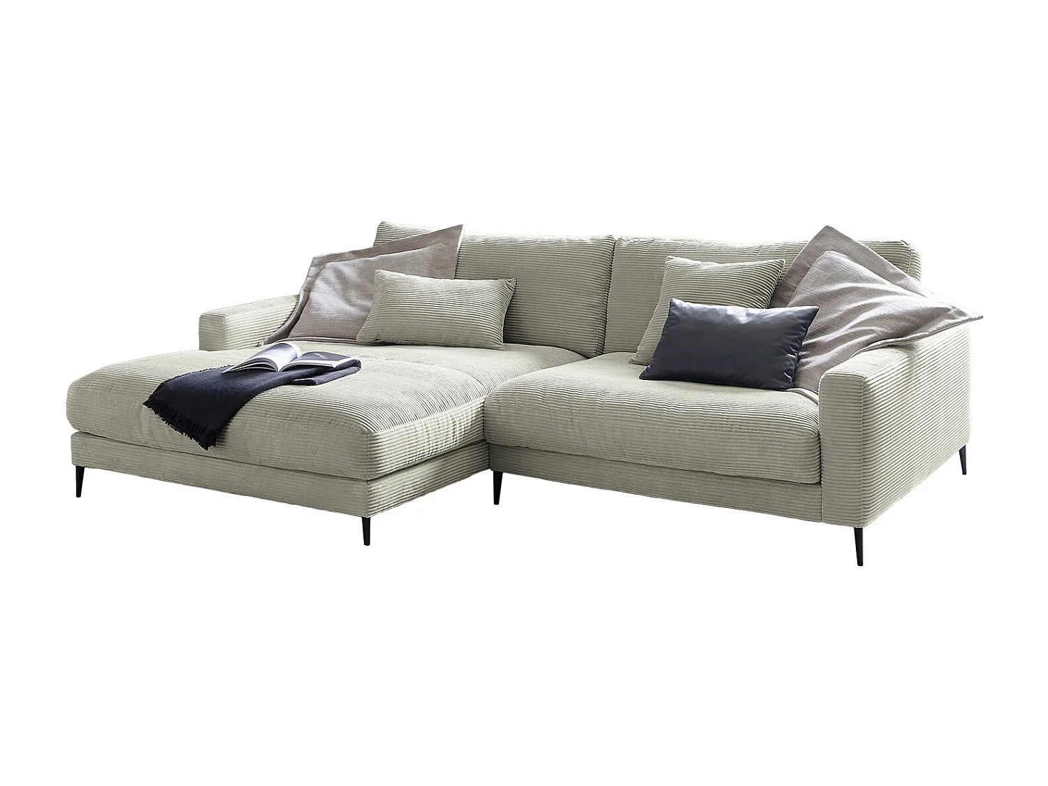 Canapé - Gris Velours côtelé - CARA