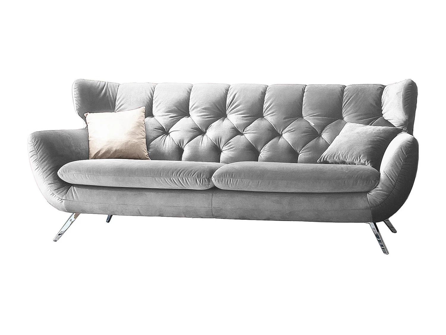 Bank - Zilver Fluweel - CHARME