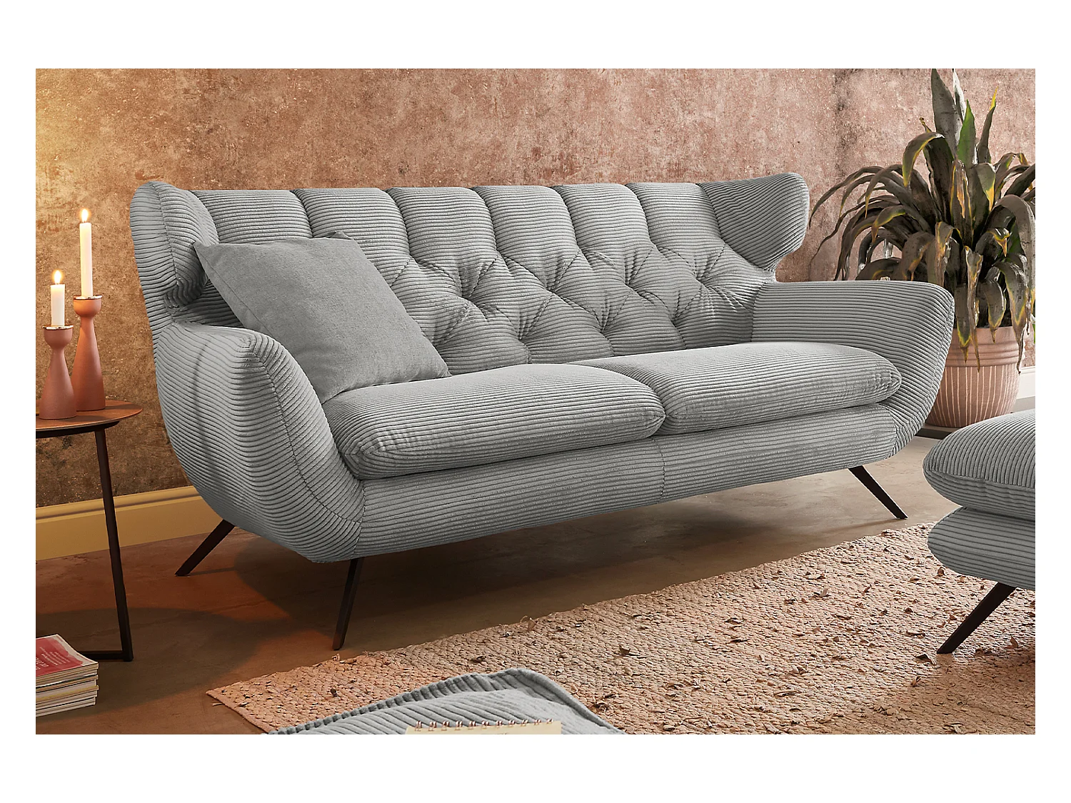 Sofa - Grau Cord - CHARME