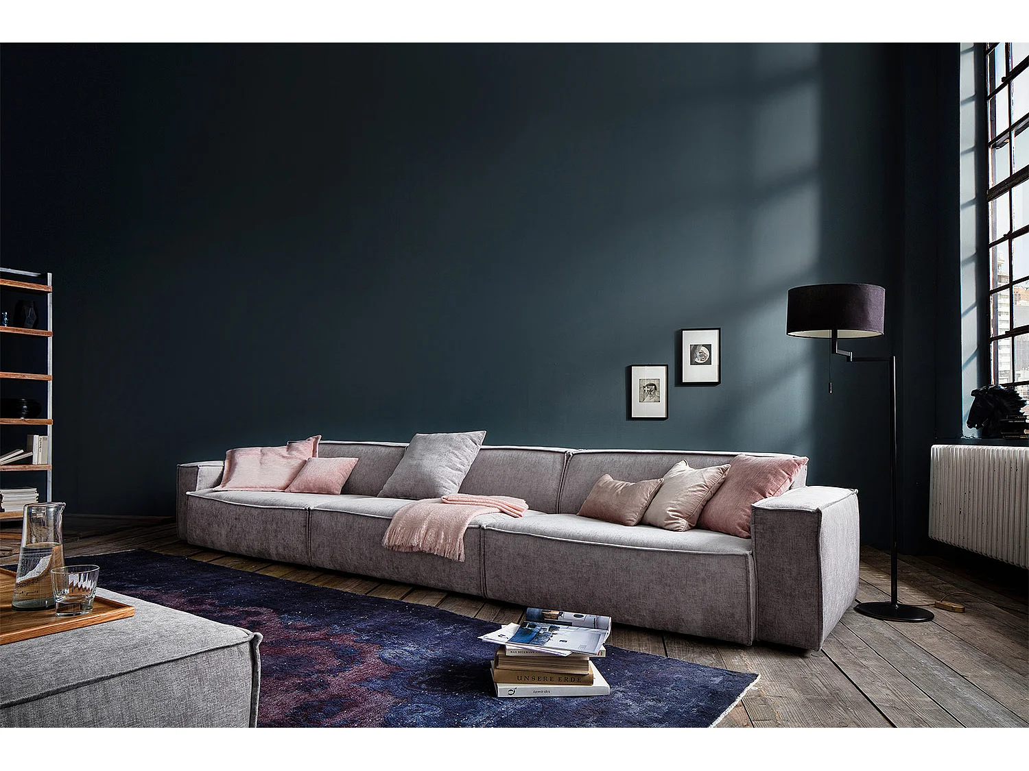 Reuzenbank - Lichtgrijs Geweven stof - SAMU