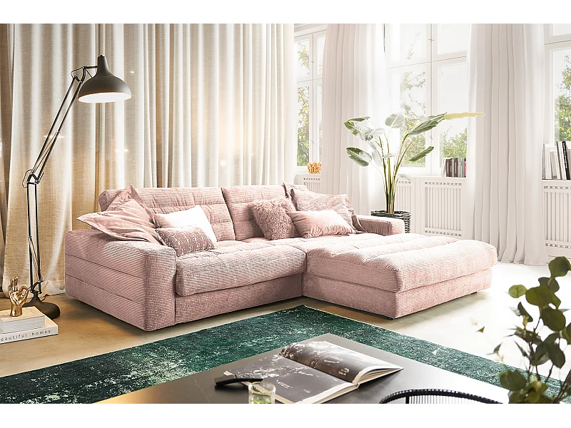 Ecksofa - Pink Cord - LANA