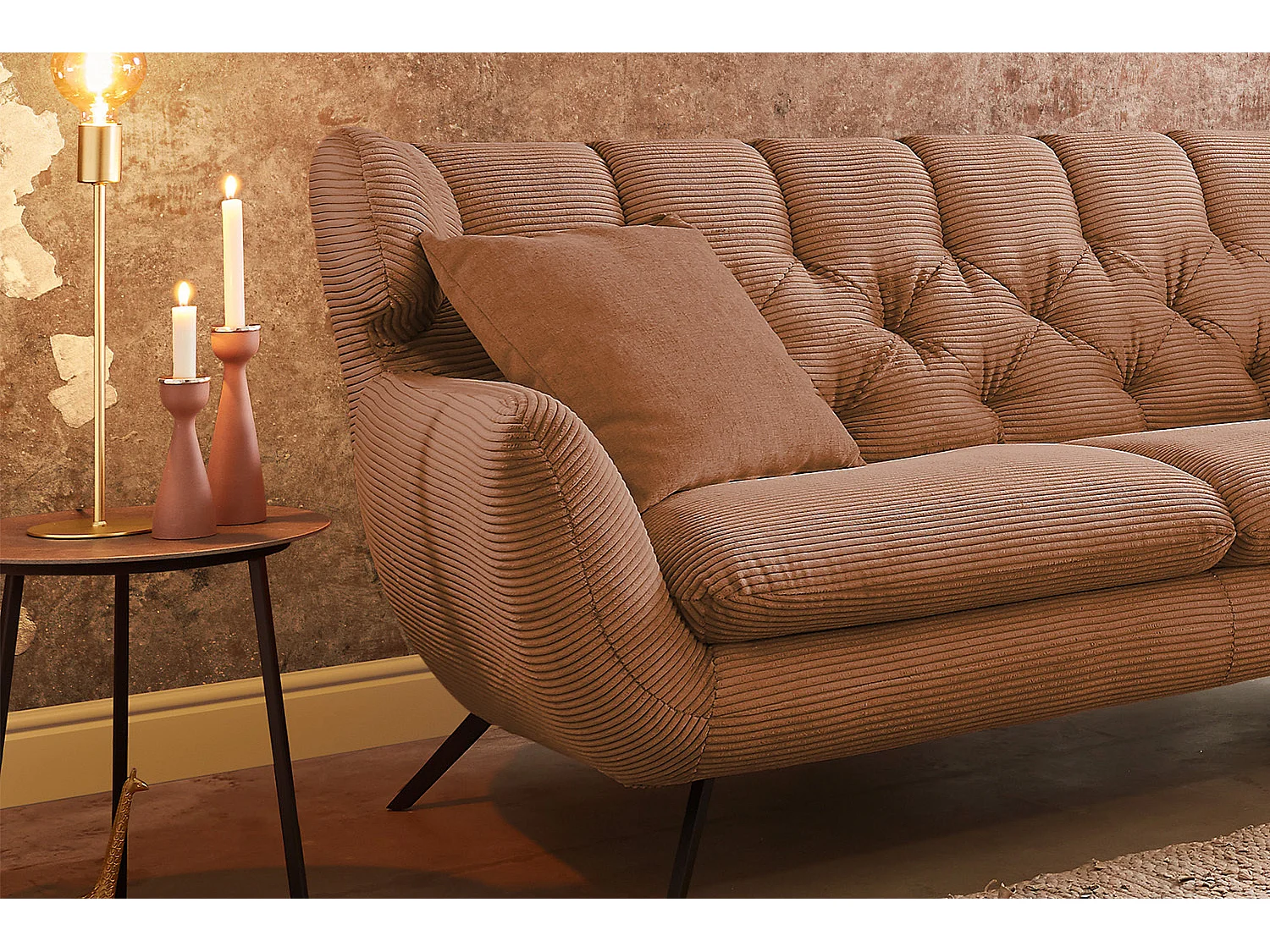 Sofa - Braun Cord - CHARME