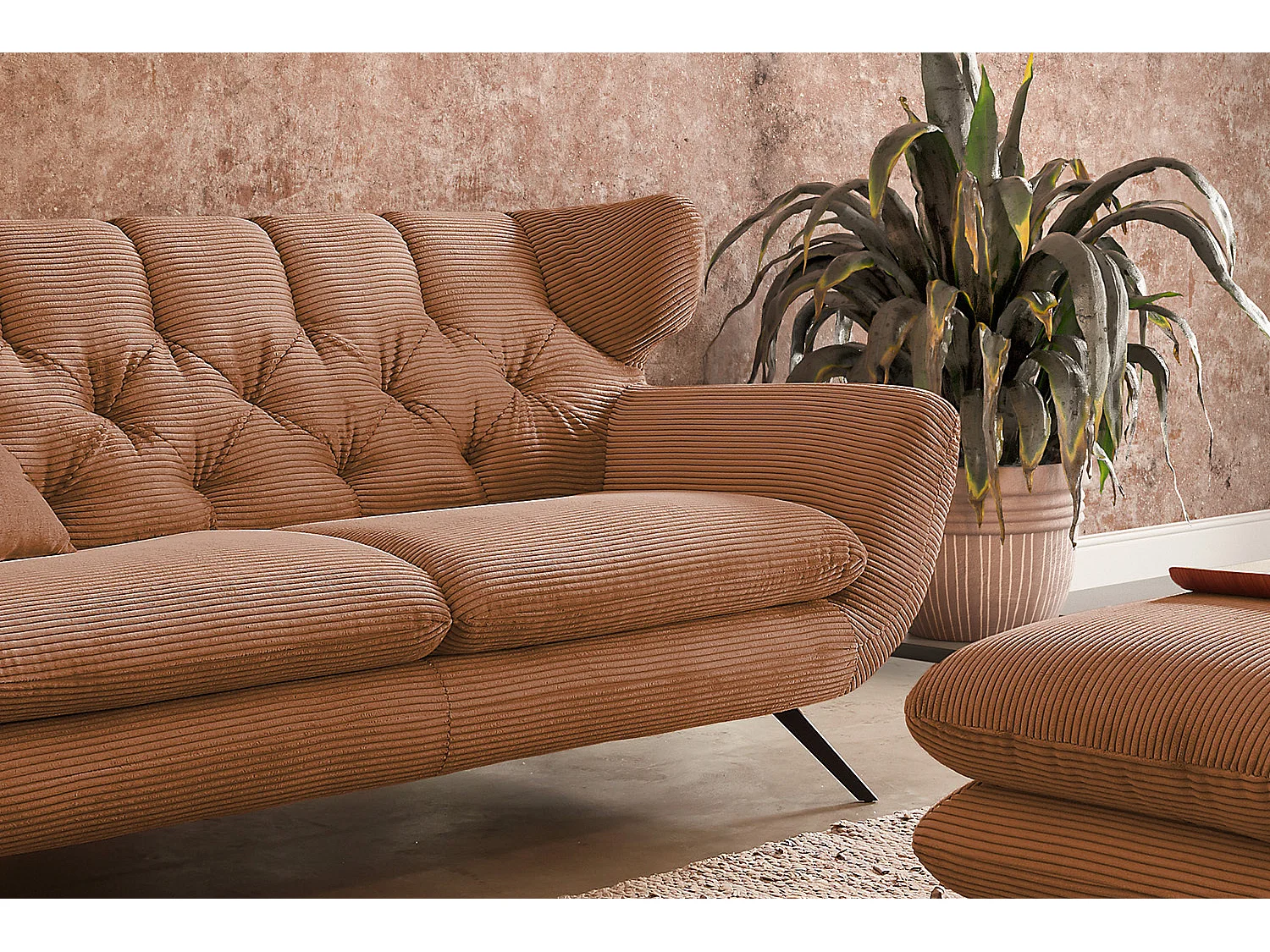 Sofa - Braun Cord - CHARME