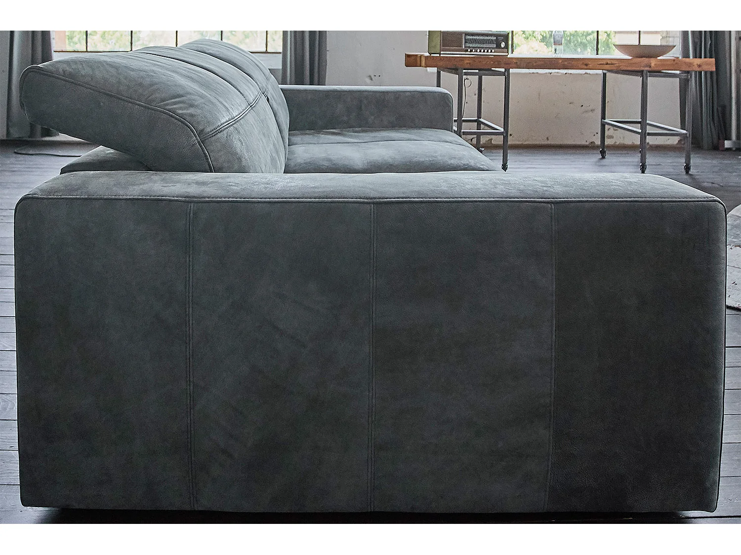 Ledersofa - Anthrazit Leder - GIGANT