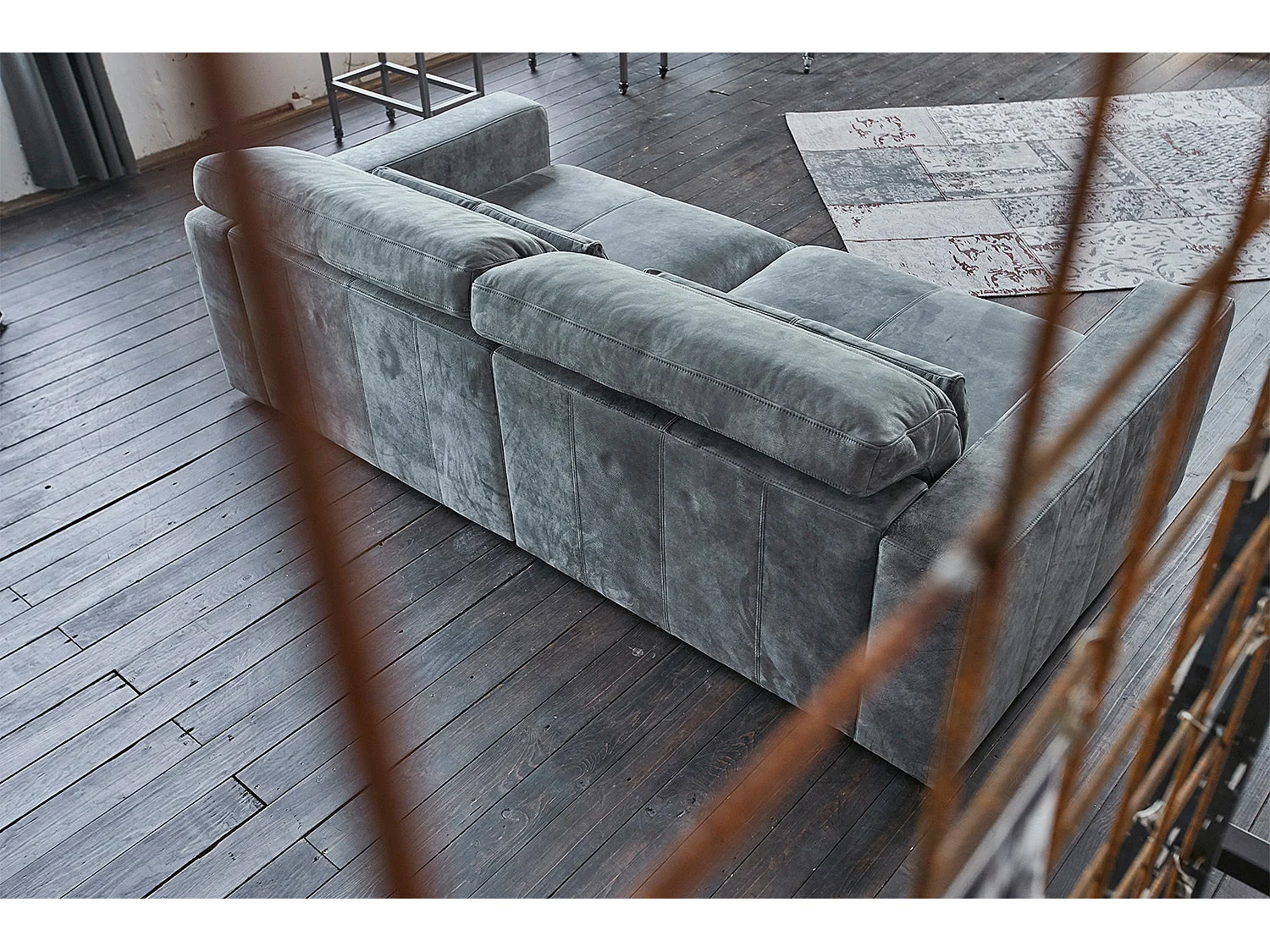 Ledersofa - Anthrazit Leder - GIGANT