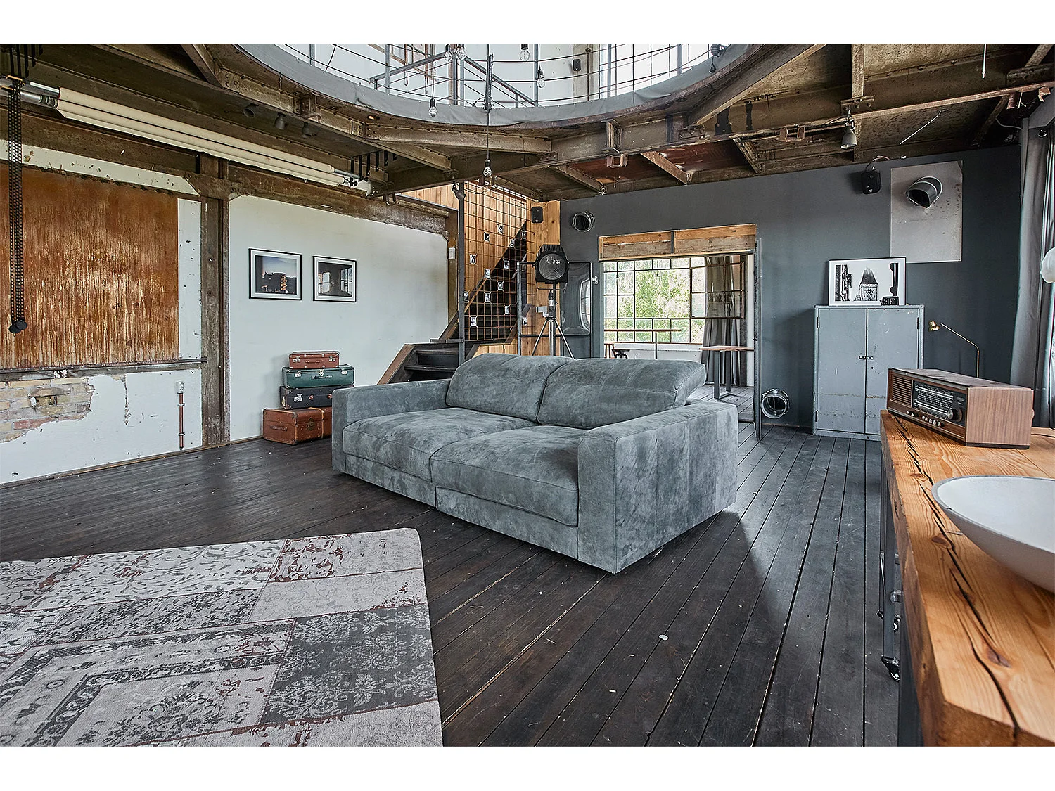 Sofá - antracita piel - GIGANT