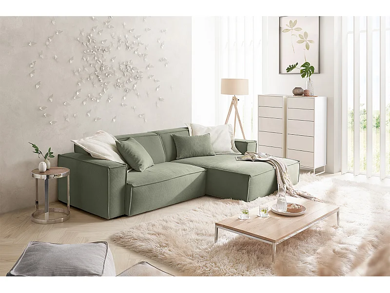 Canapé - vert clair Velours côtelé - SAMU