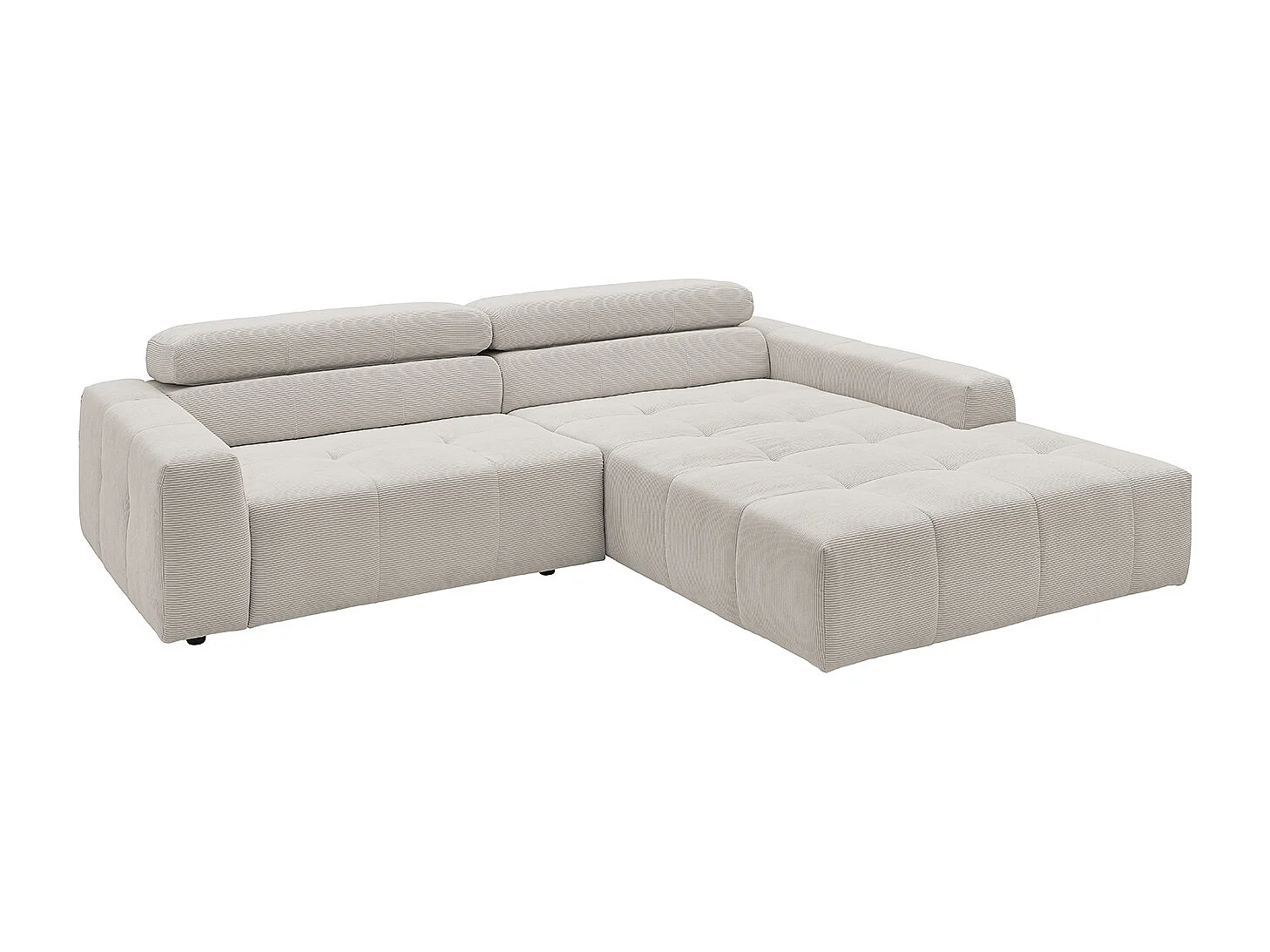 Ecksofa - Silber Cord - RENO