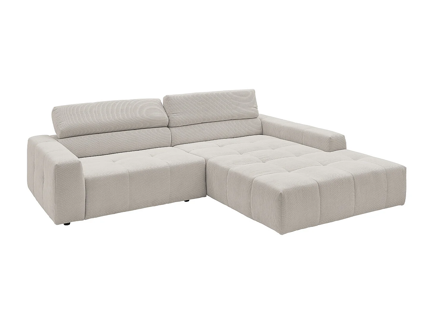 Ecksofa - Silber Cord - RENO