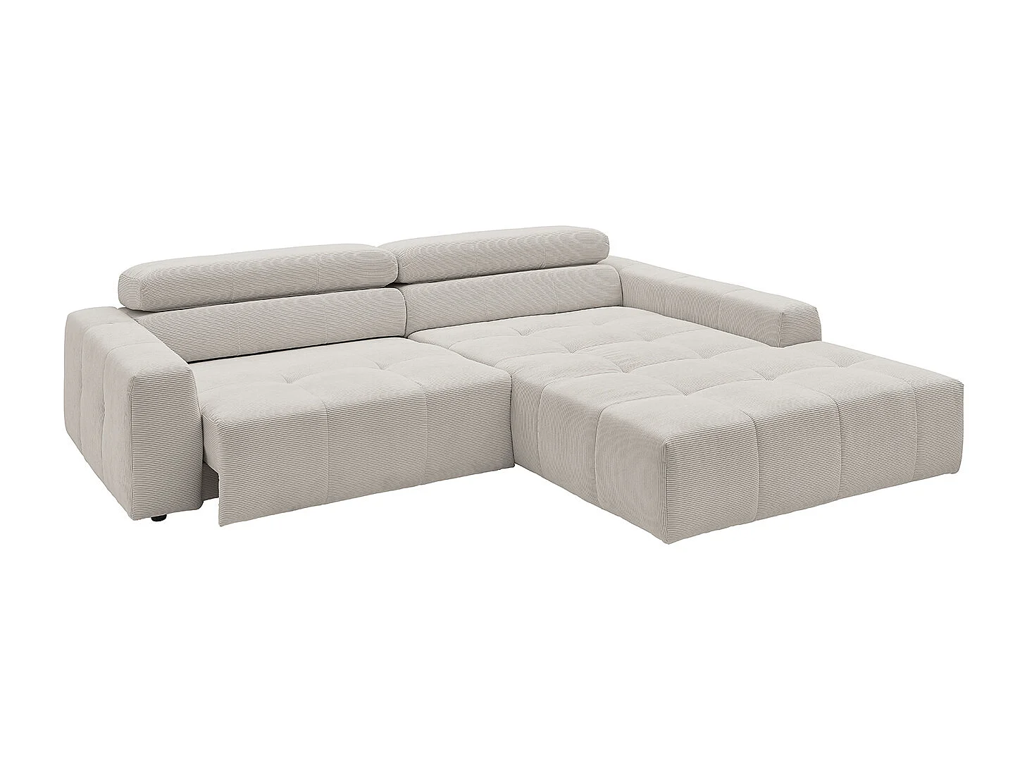Ecksofa - Silber Cord - RENO