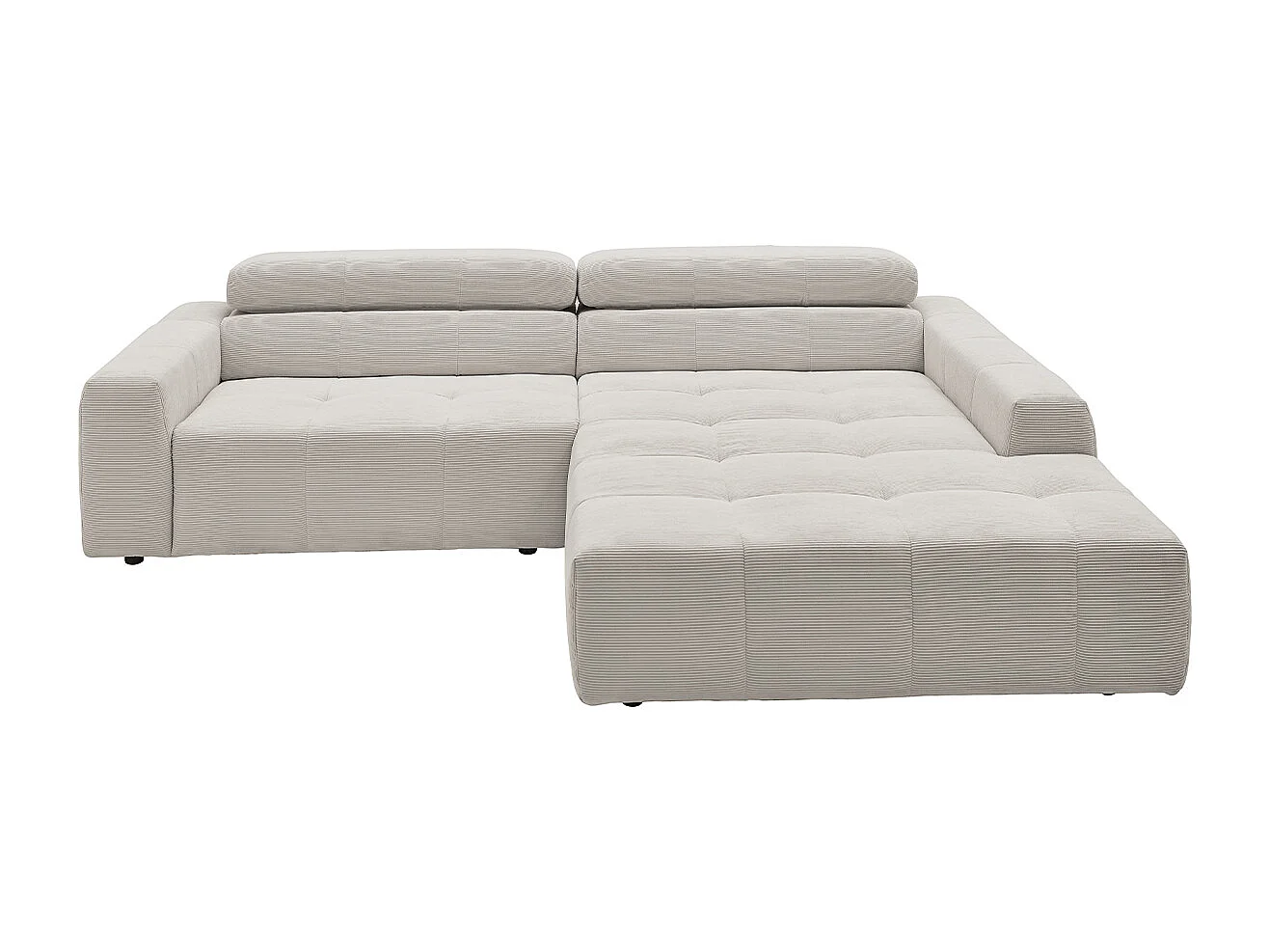 Ecksofa - Silber Cord - RENO