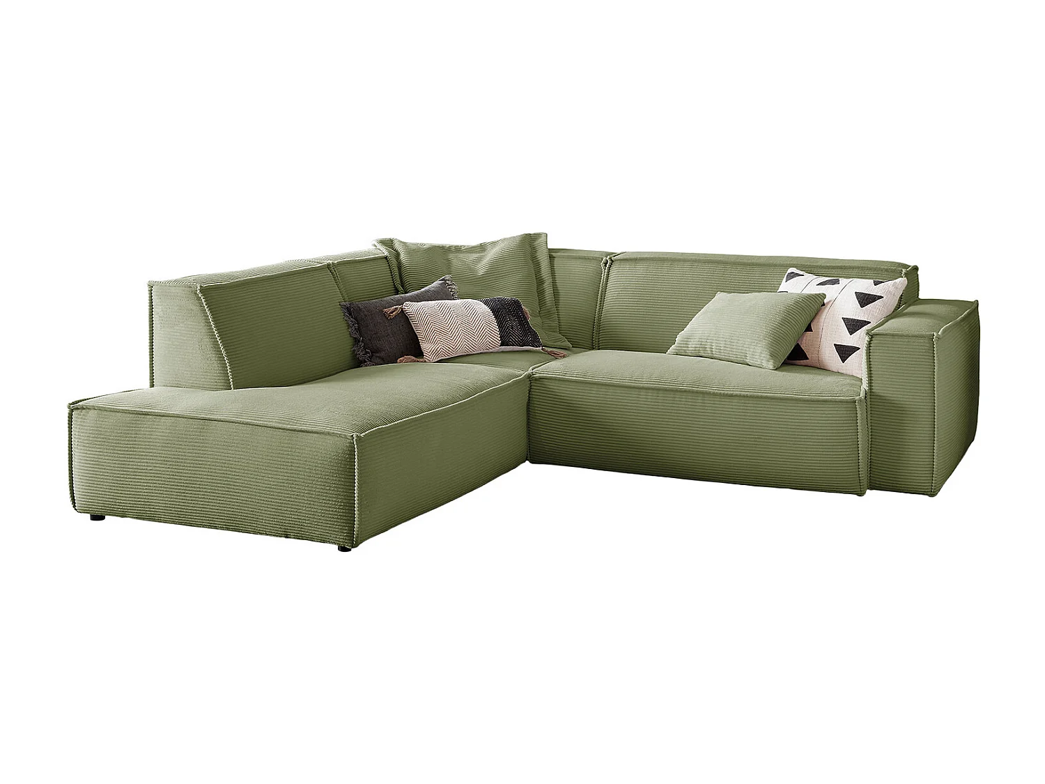 Ecksofa - Grün Cord - SAMU