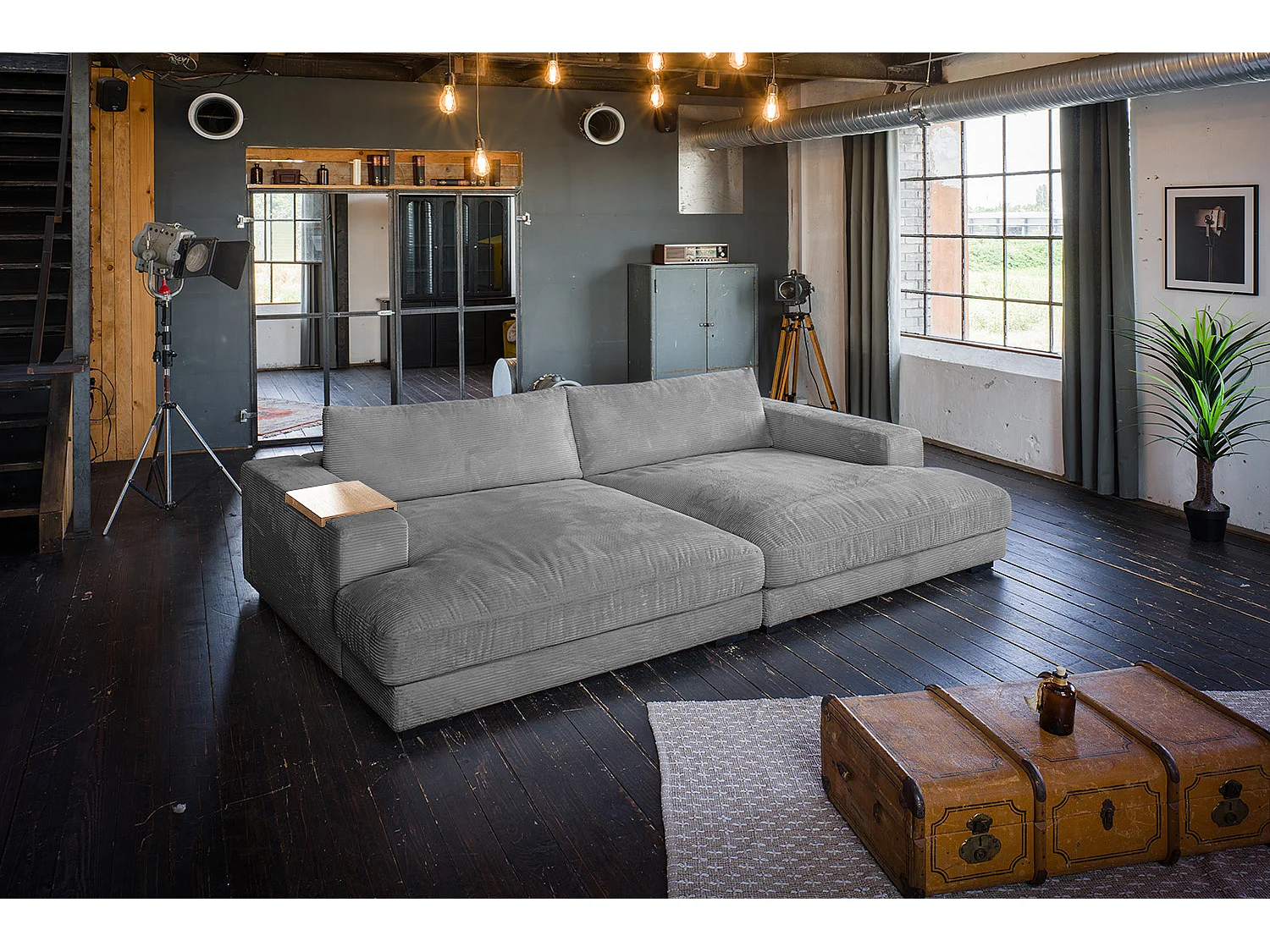 Bigsofa - Grau Cord - MADELINE