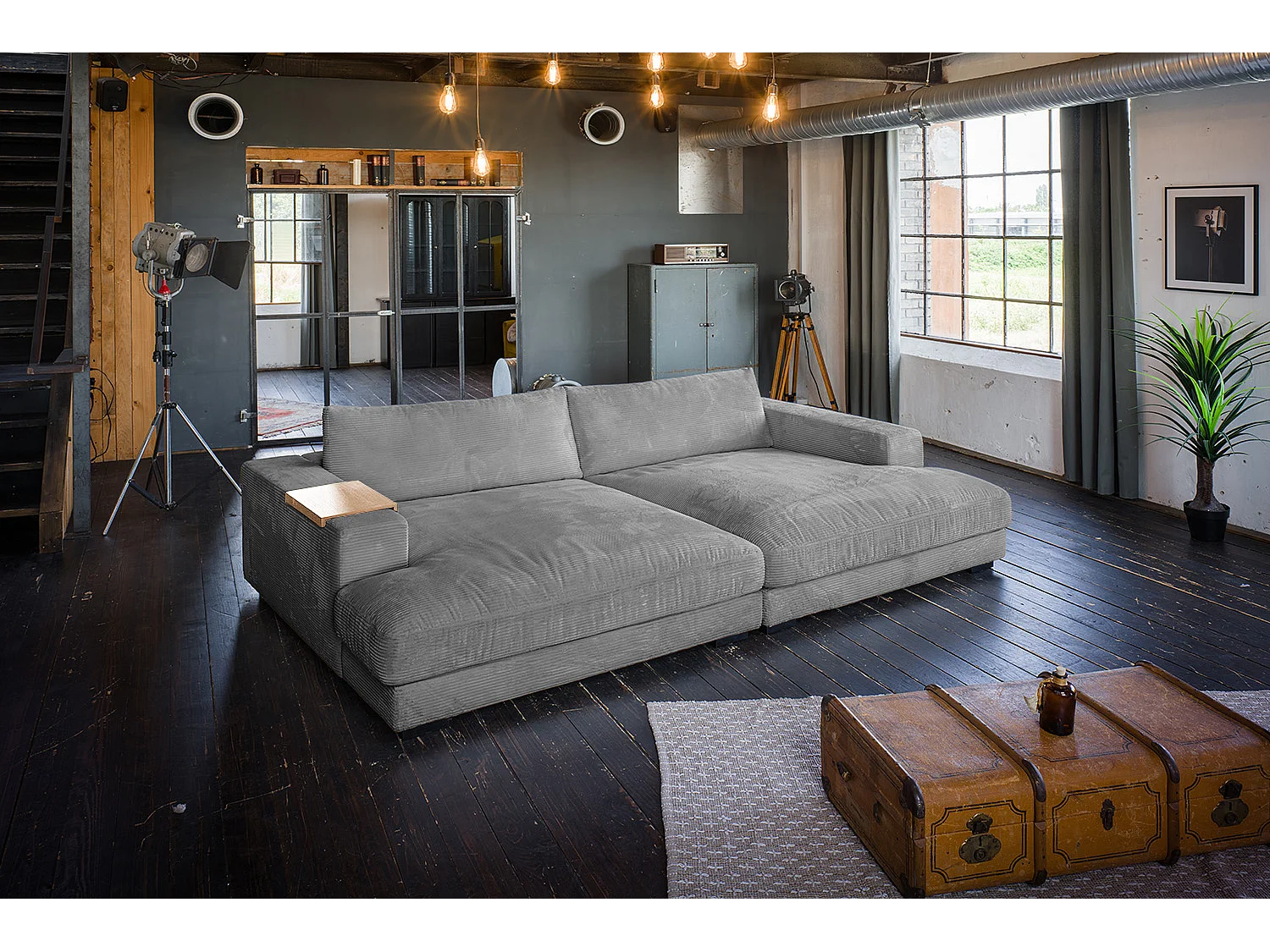 Bigsofa - Grau Cord - MADELINE