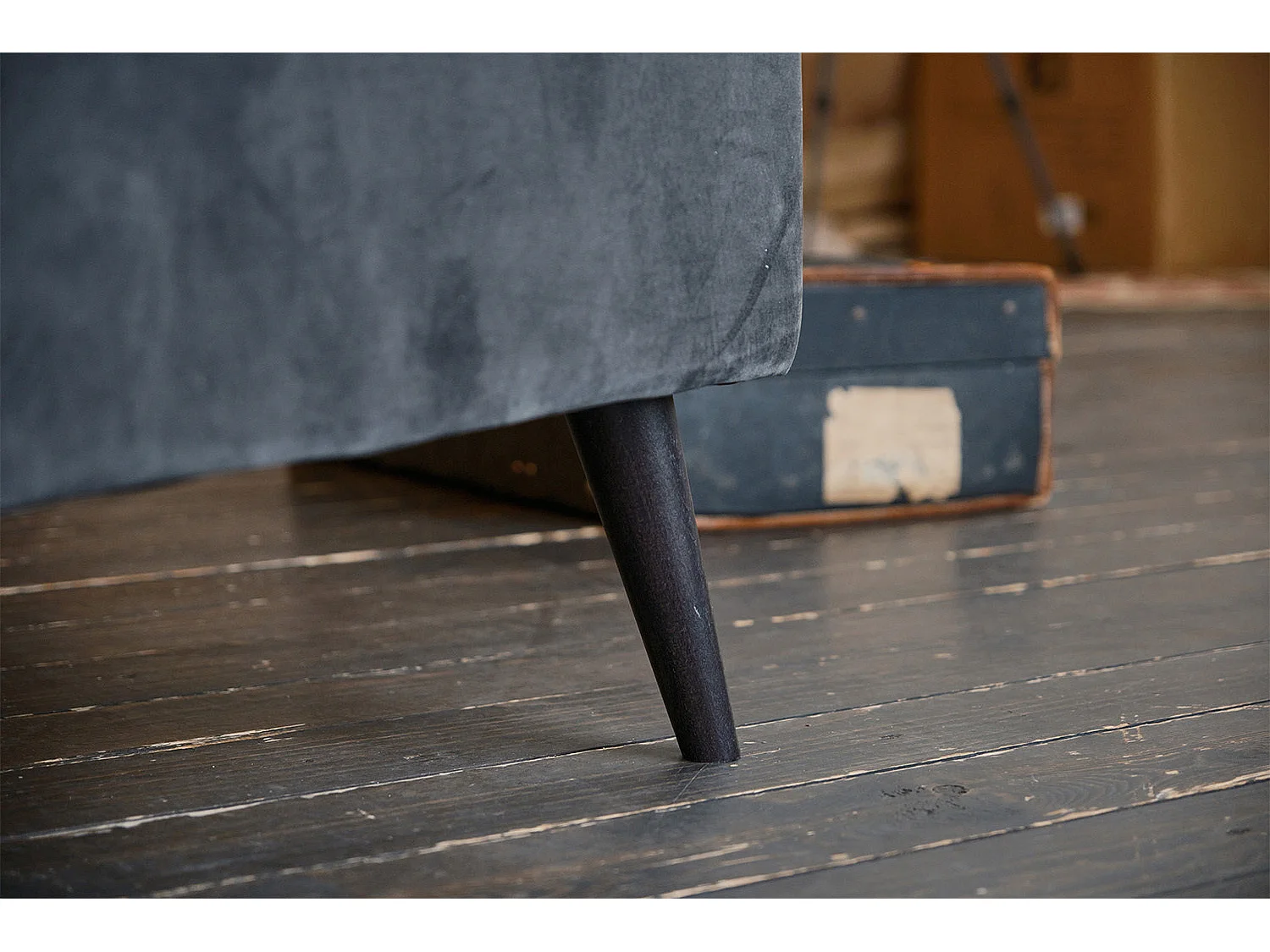 Ecksofa - Hellgrau Velvet - QUENYA