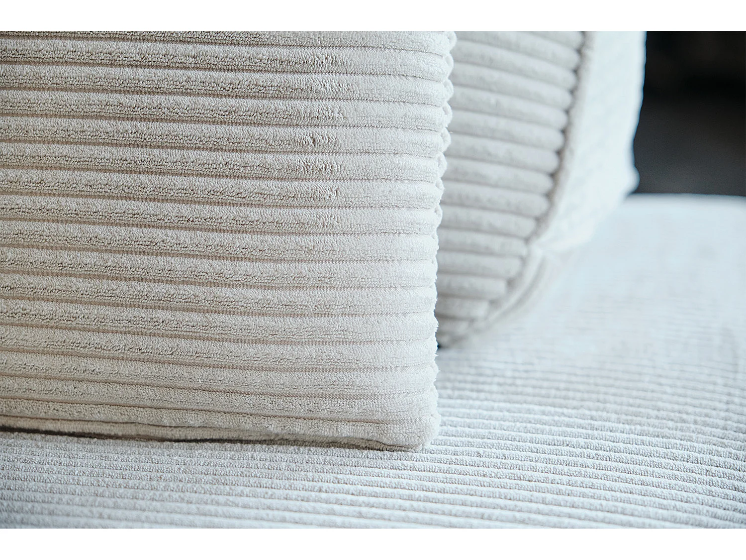 Canapé modulaire - gris clair Velours côtelé - WIOLO SOFT