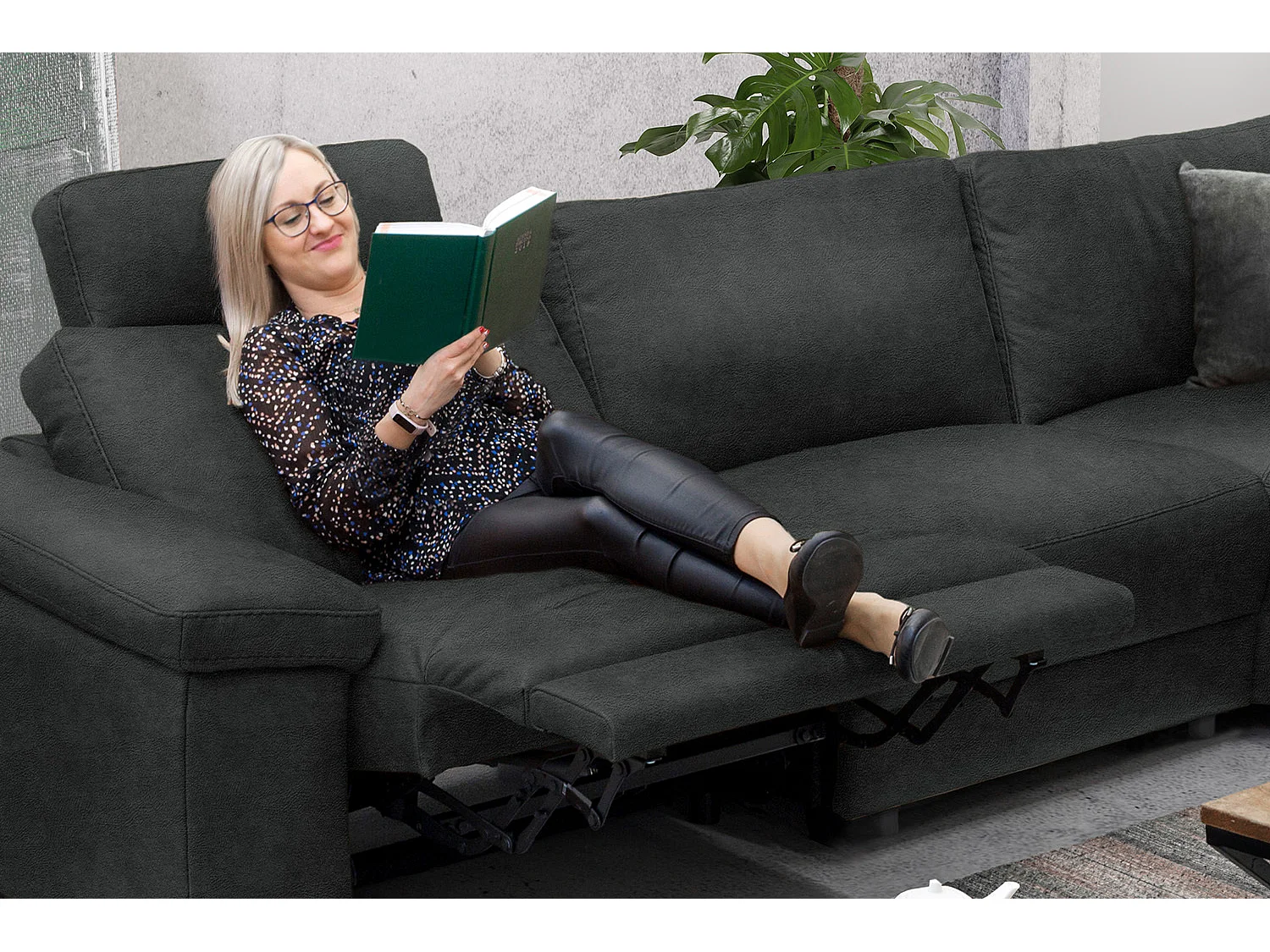 Sofá - Negro piel - LOLA