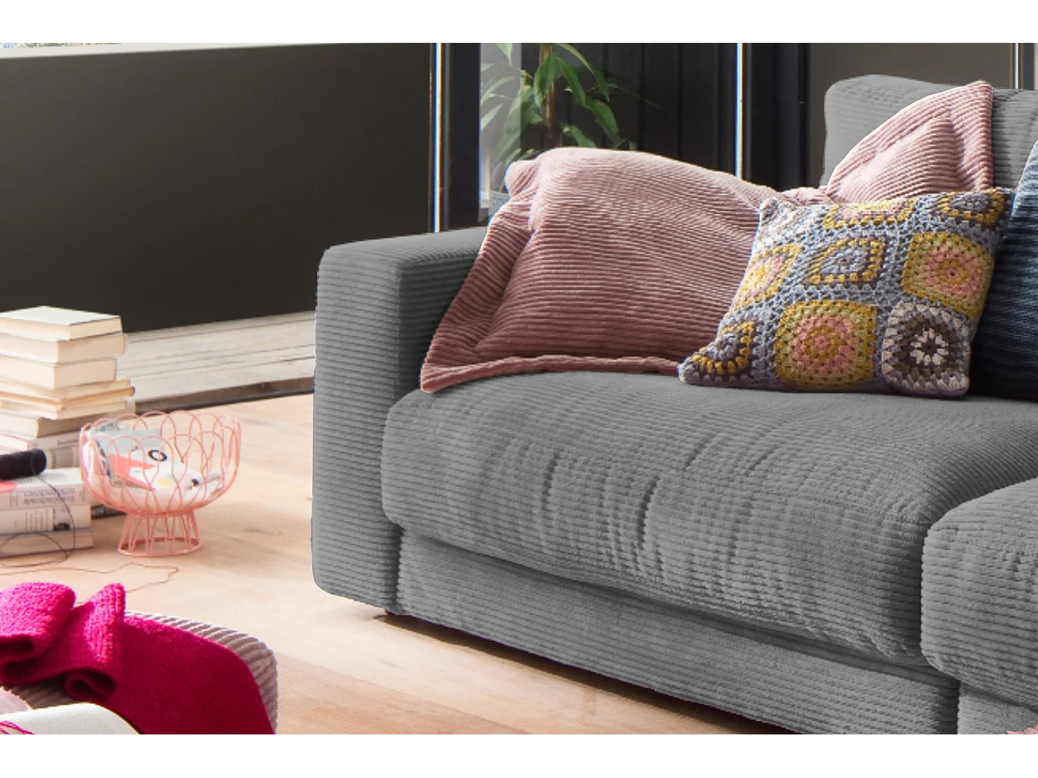 Sofa - Grau Cord - MADELINE