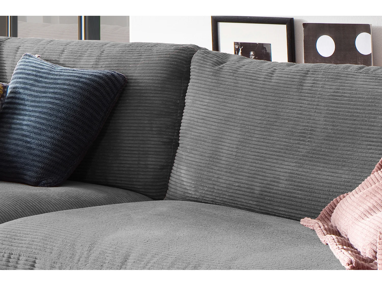 Sofa - Grau Cord - MADELINE