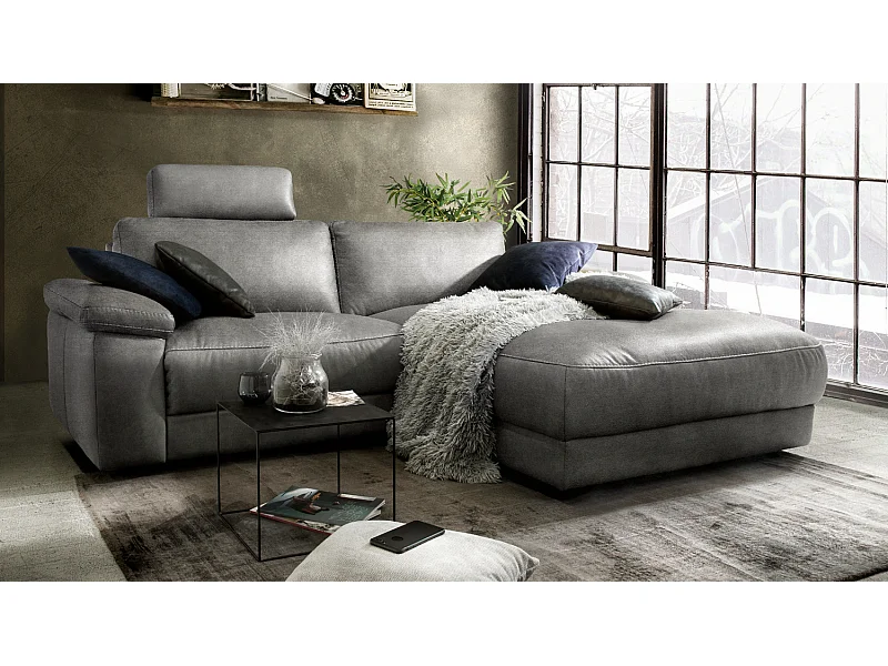 Divano - Grigio tessuto intrecciato - LOLA