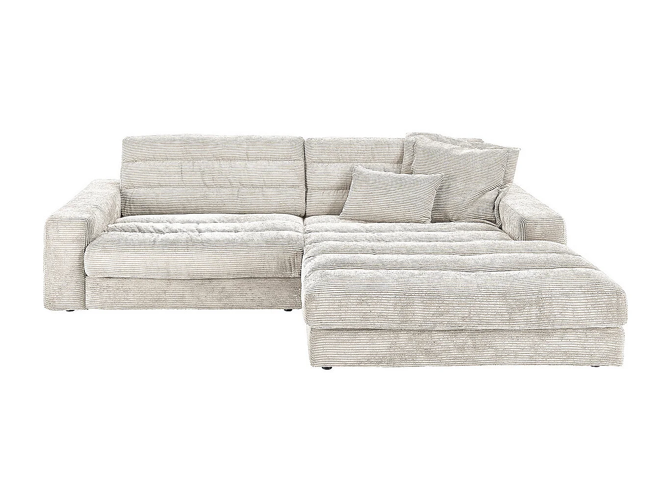 Canapé - blanc crème Velours côtelé - LANA