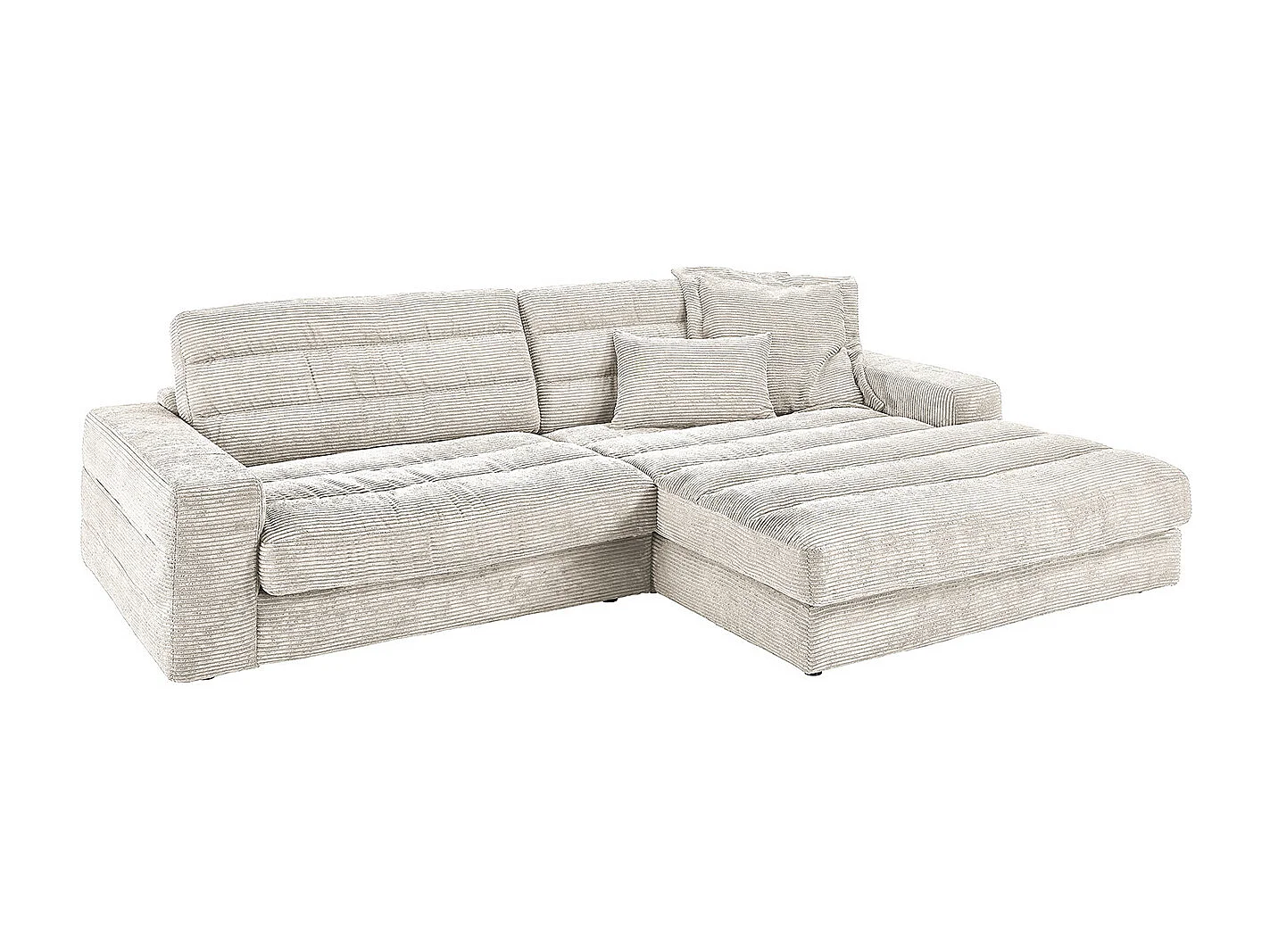 Canapé - blanc crème Velours côtelé - LANA