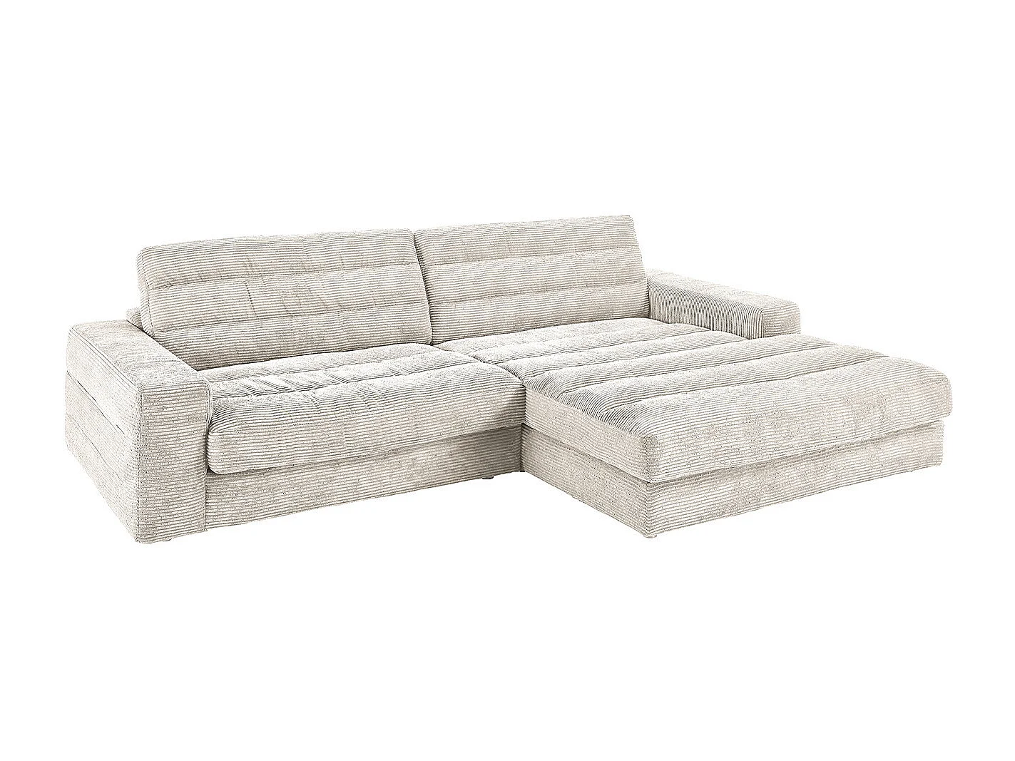 Canapé - blanc crème Velours côtelé - LANA