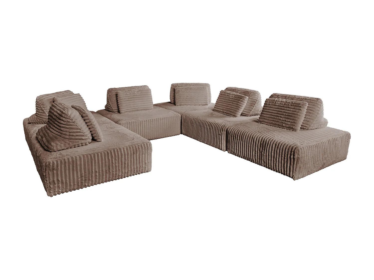 Modulaire bank - Taupe Koord - WIOLO SOFT