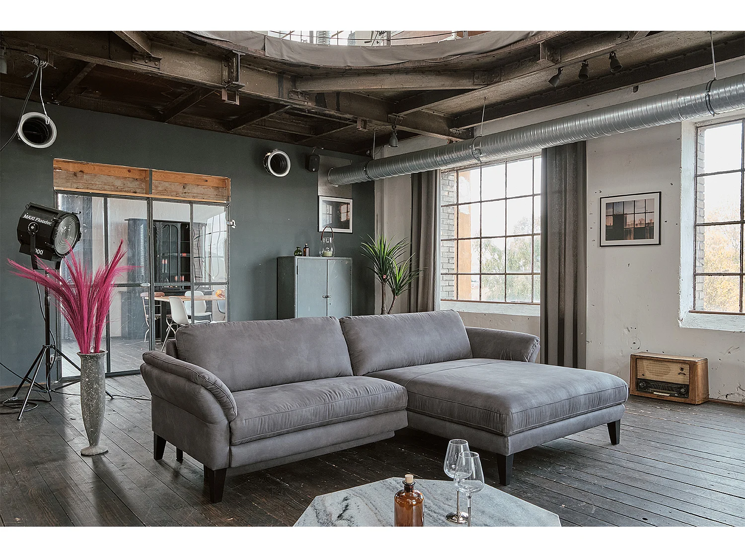 Divano - Grigio tessuto intrecciato - MALTA