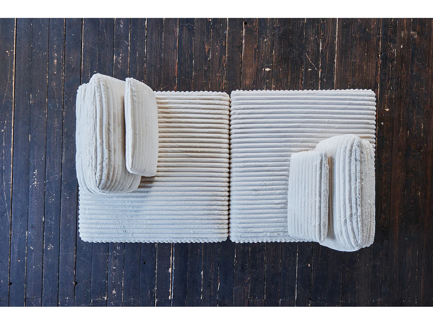 Modulsofa - Cremeweiß Cord - WIOLO SOFT