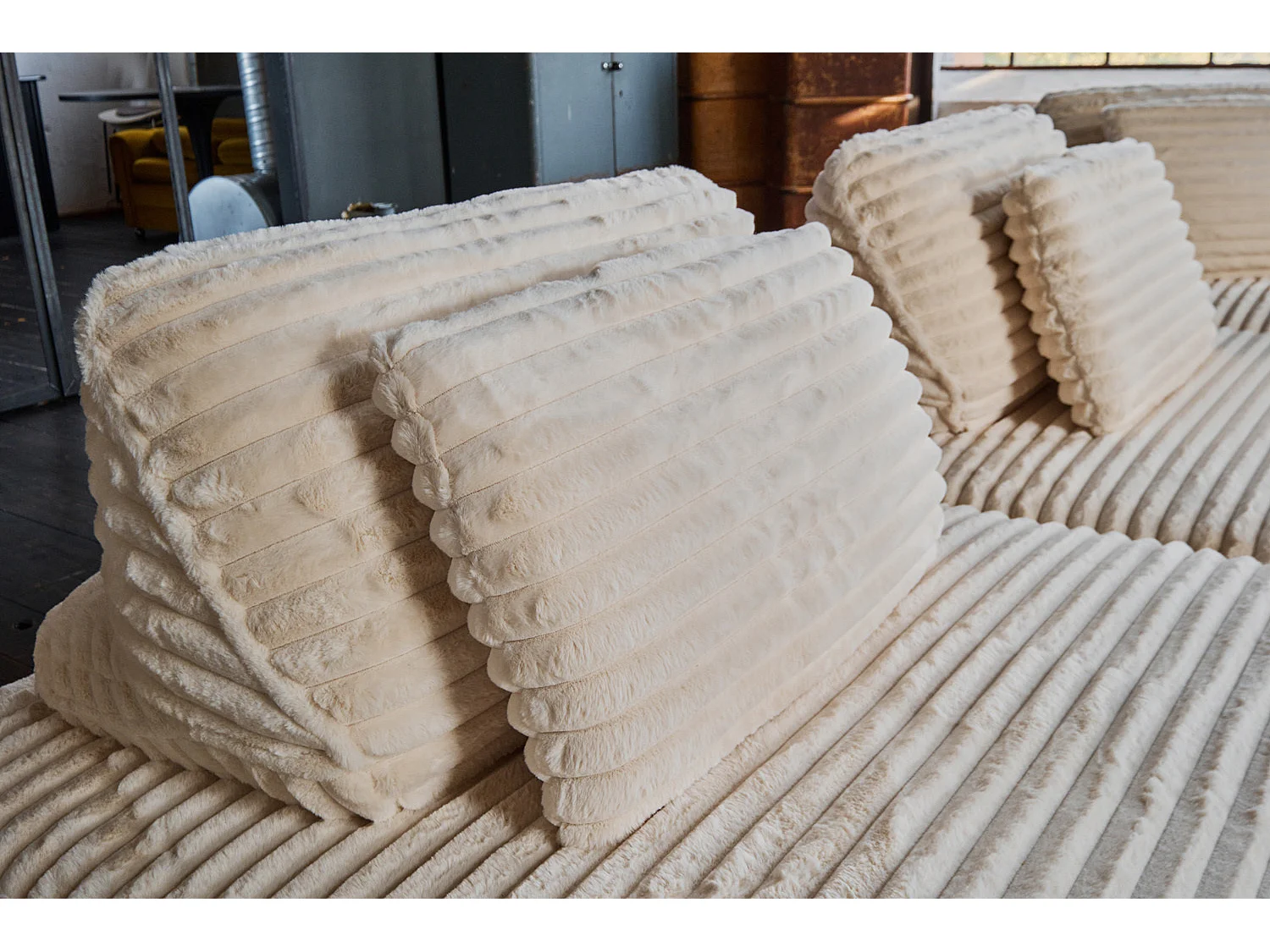 Modulsofa - Cremeweiß Cord - WIOLO SOFT