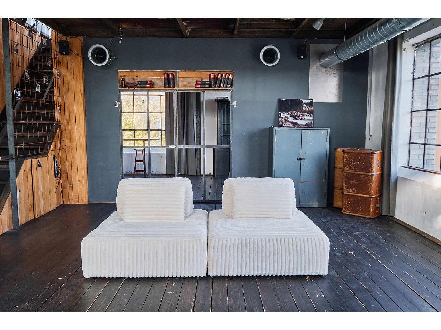 Modulsofa - Cremeweiß Cord - WIOLO SOFT