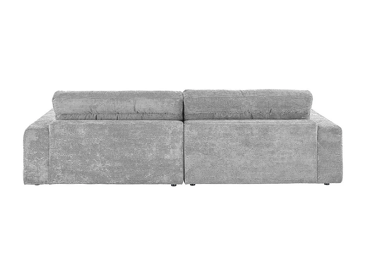 Ecksofa - Hellgrau Cord - LANA