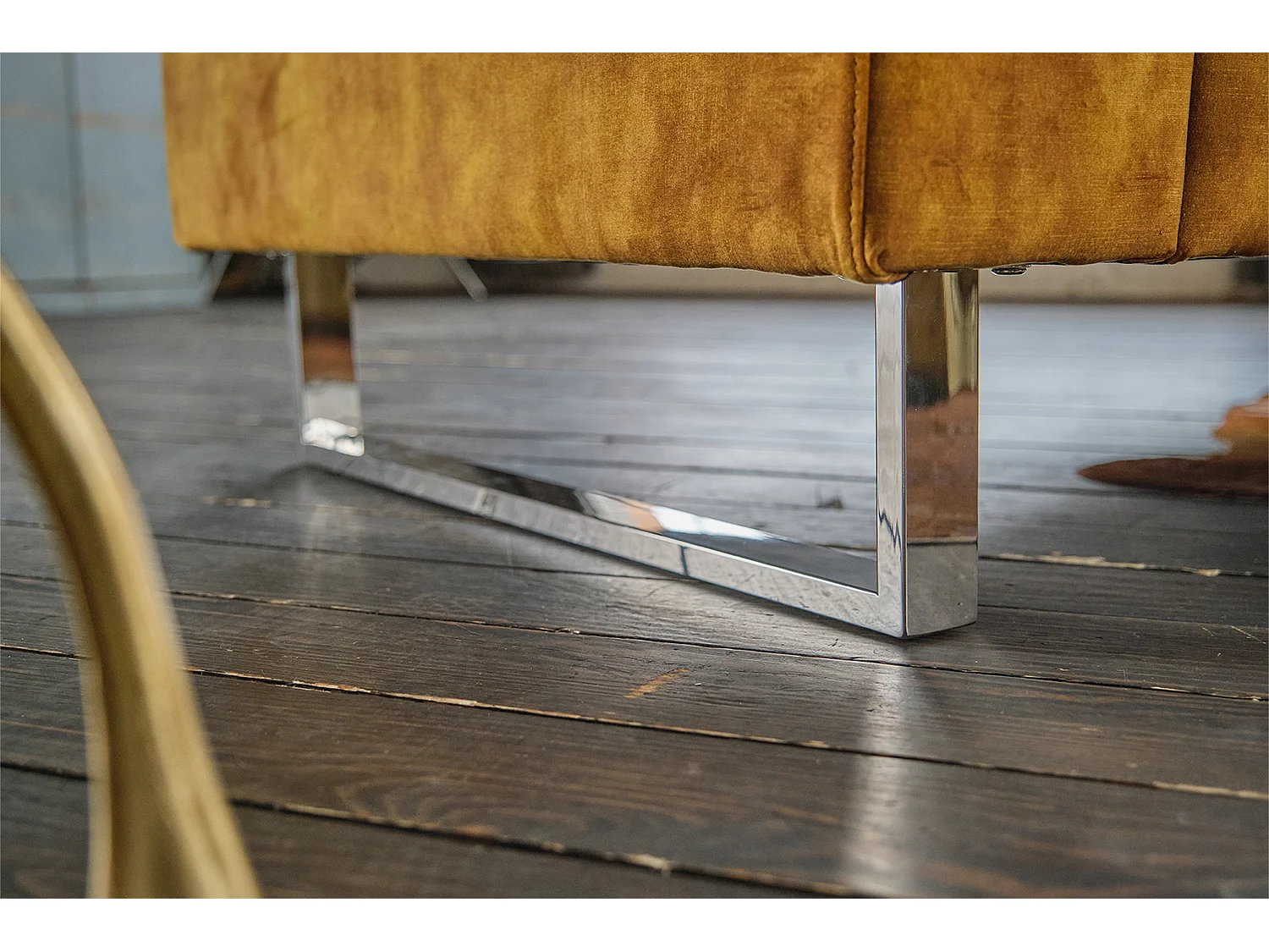 Sofa - Gold Velvet - CHARME