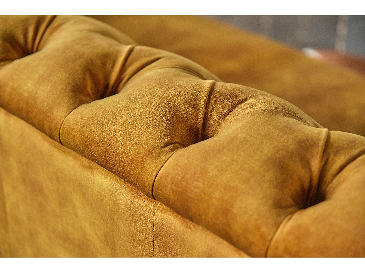 Chesterfield bank - Goud Fluweel - CHARME