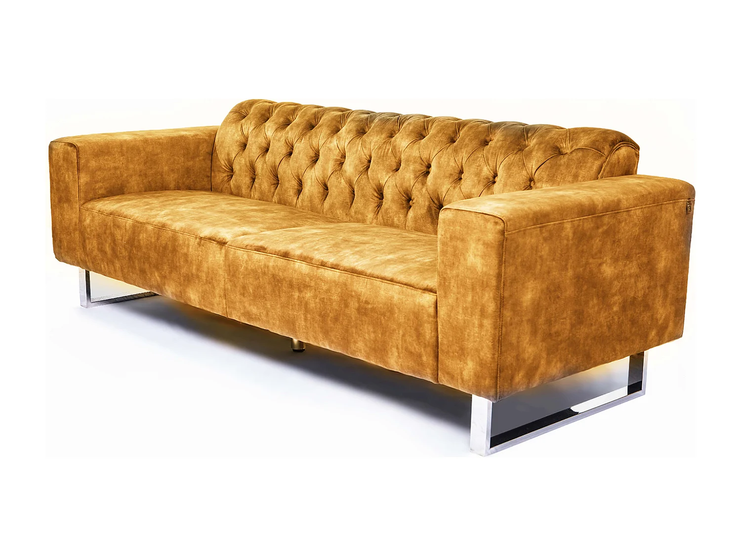 Chesterfield bank - Goud Fluweel - CHARME