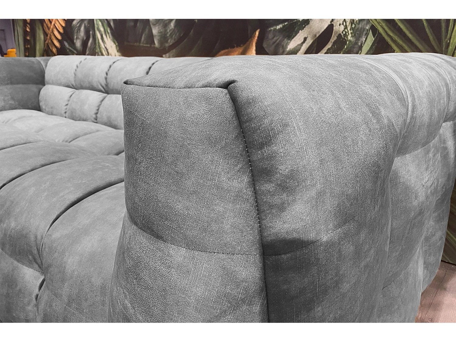 Sofa - Hellgrau Velvet - ROSARIO