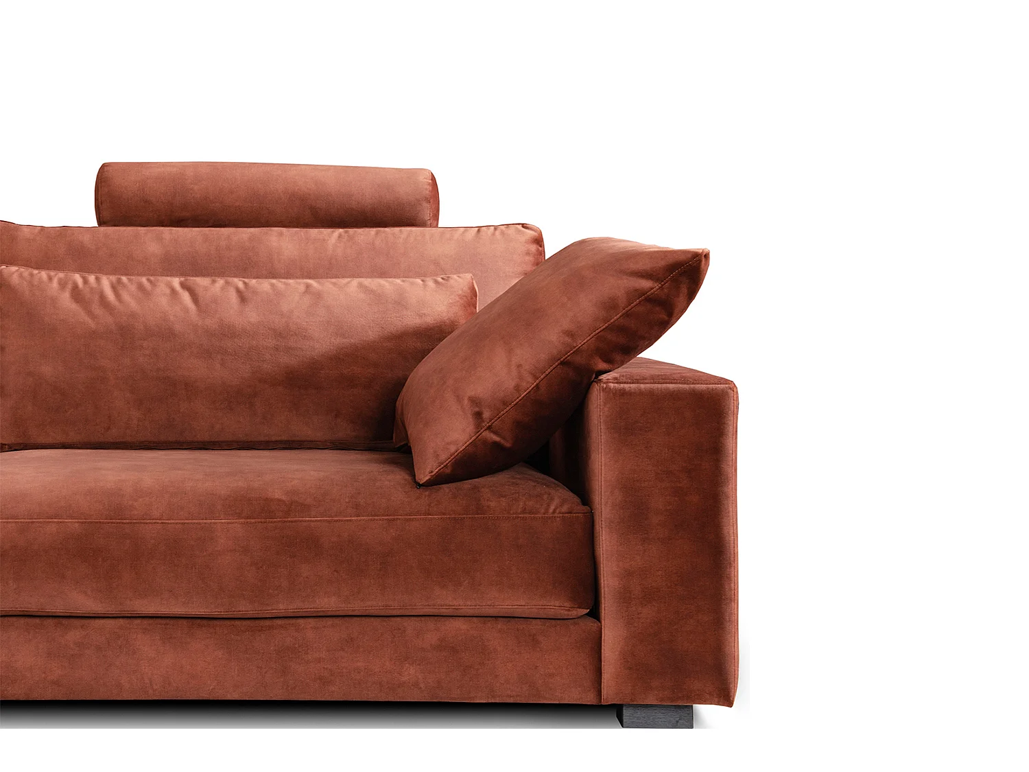 Sofá - marrón terciopelo - ETICO