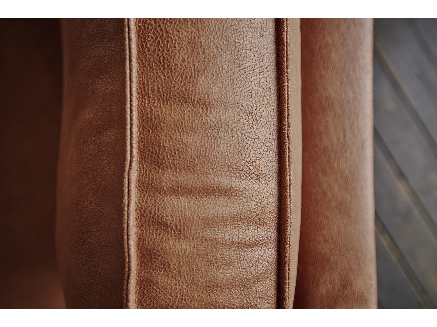 Ecksofa - Braun Kunstleder - VILNIUS