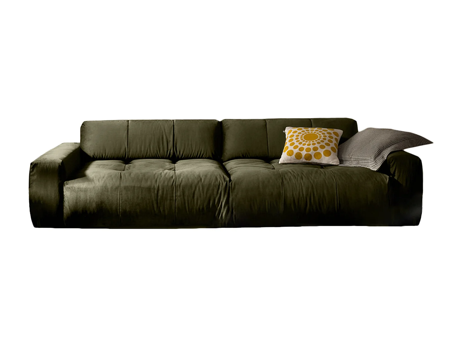 Sofa - Dunkelgrün Webstoff - PALACE