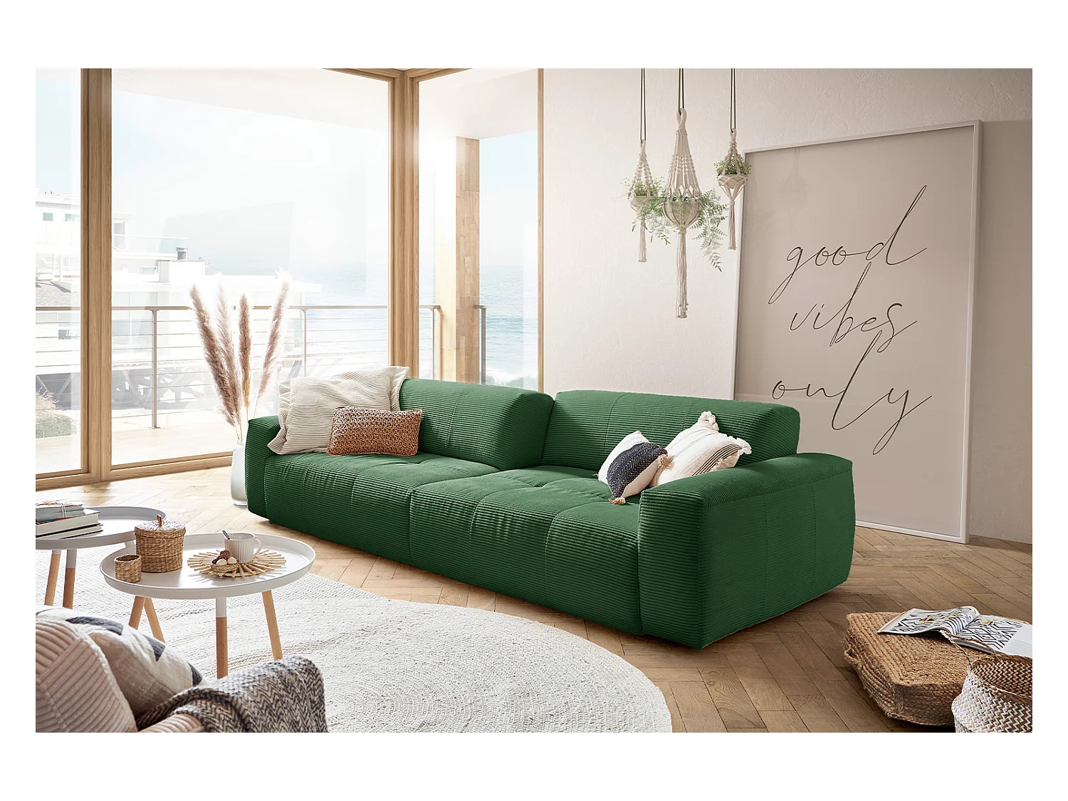 Sofa - Smaragdgrün Cord - PALACE