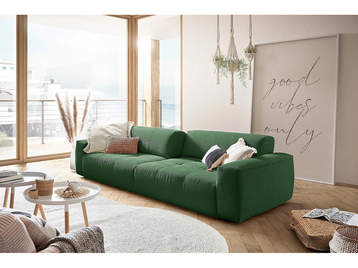 Sofa - Smaragdgrün Cord - PALACE