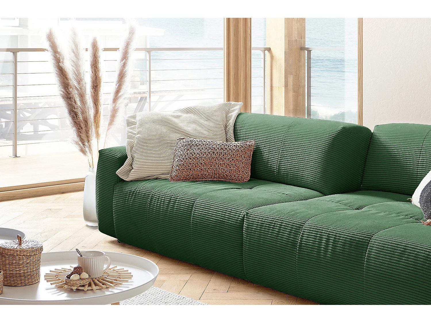 Sofa - Smaragdgrün Cord - PALACE