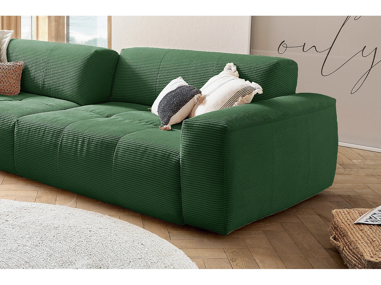 Sofa - Smaragdgrün Cord - PALACE