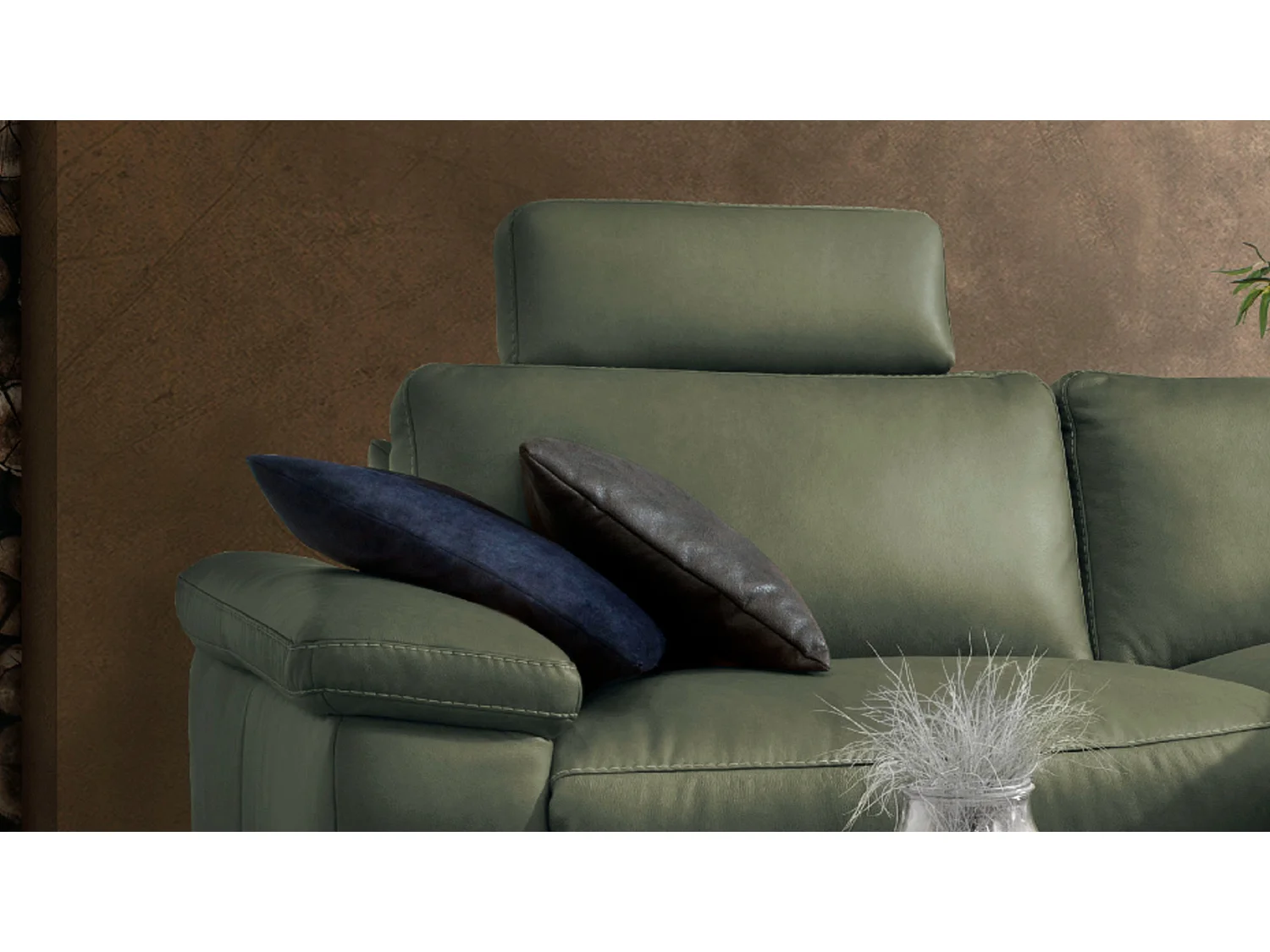 Sofá - verde oscuro piel - LOLA